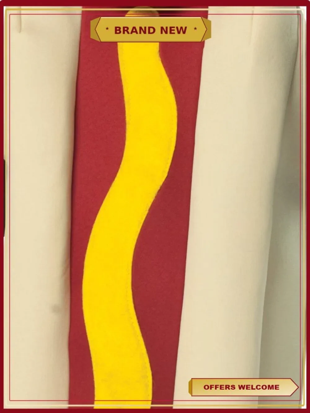 Child Hot Dog Costume Size 3-4 Over The Head Polyester Tunic Halloween Dress Up